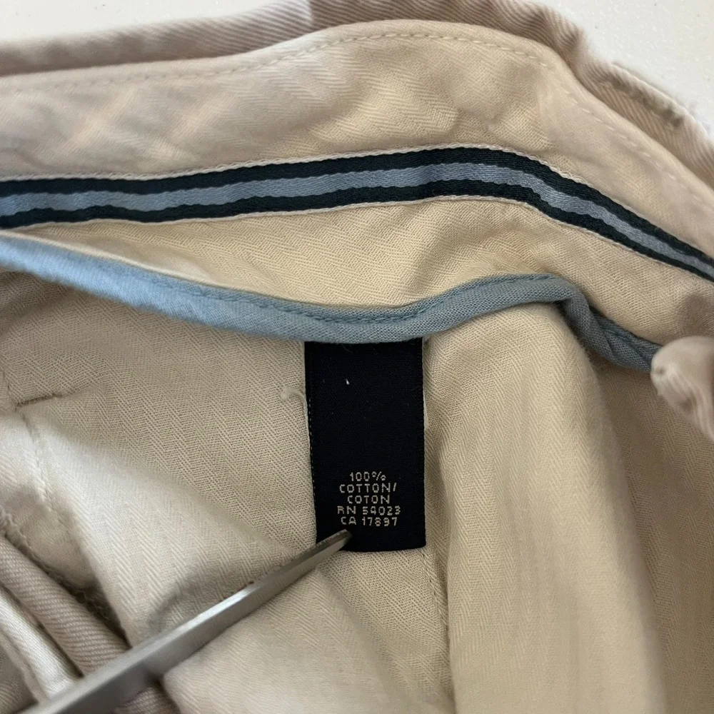 Banana Republic Chino‎ Pants Men's Size 32x34 Beige Gavin Flat Front Cotton